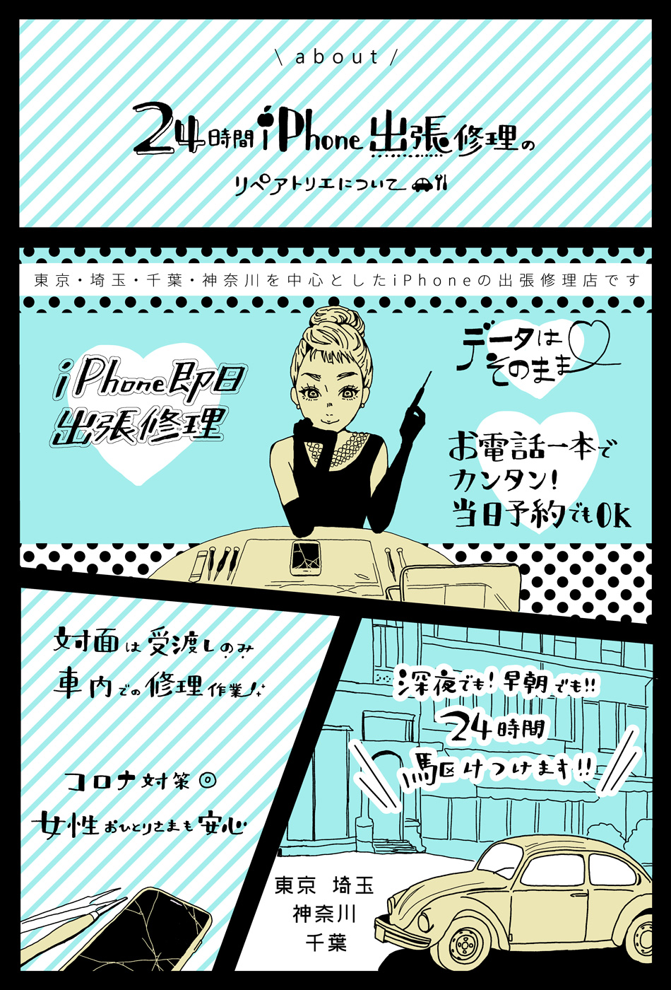 24時間iPhone修理のリペアトリエ概要